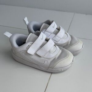Nike Kids White and Gray Sneakers